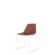 Polypropylene Shell Chair White Steel Skid Frame